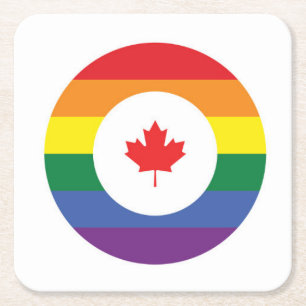 Dessous De Verre Carré Gay pride canadien