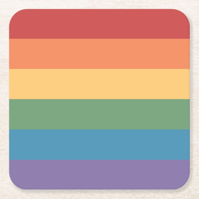 Dessous De Verre Carré Gay pride Heathered Square (Devant)