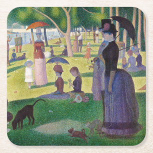 Dessous De Verre Carré Georges Seurat - Un dimanche après-midi à l'Île de