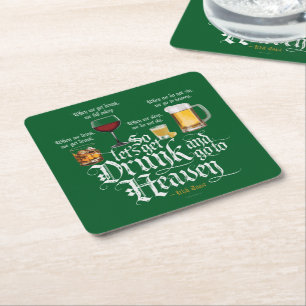 Dessous De Verre Carré Get Drunk And Go To Heaven