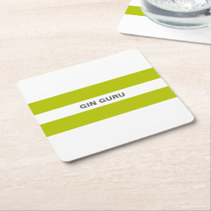 Dessous De Verre Carré Gin Guru Vert Lime Moderne