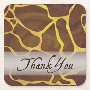 Dessous De Verre Carré Giraffe Merci animal sauvage