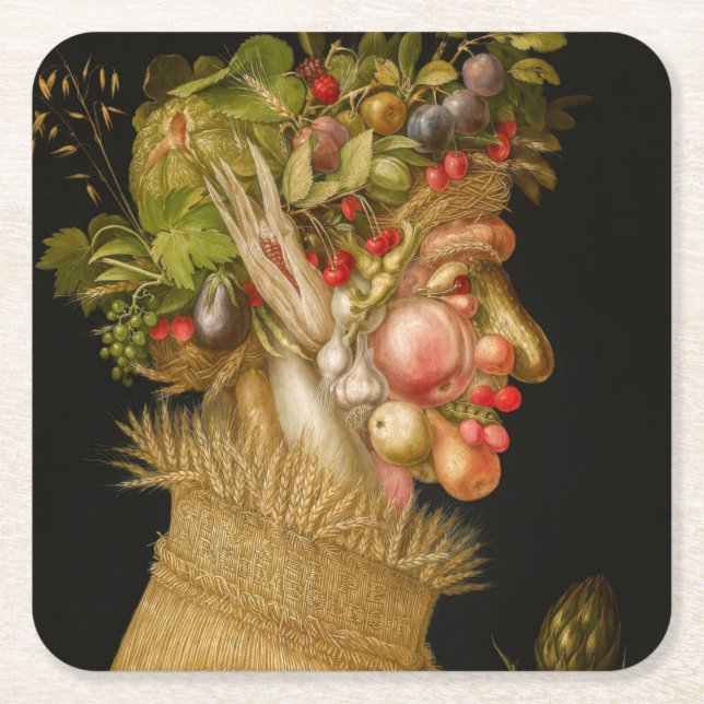 Dessous De Verre Carré Giuseppe Arcimboldo - Été (Devant)
