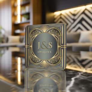 Dessous De Verre Carré Glam Art Deco Mariage ID1033