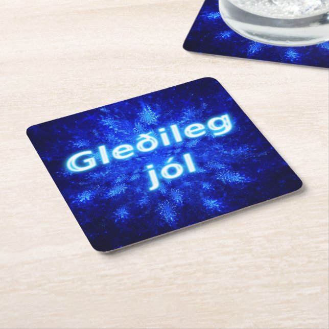 Dessous De Verre Carré Gleðileg jól - Snowburst (Incliné)