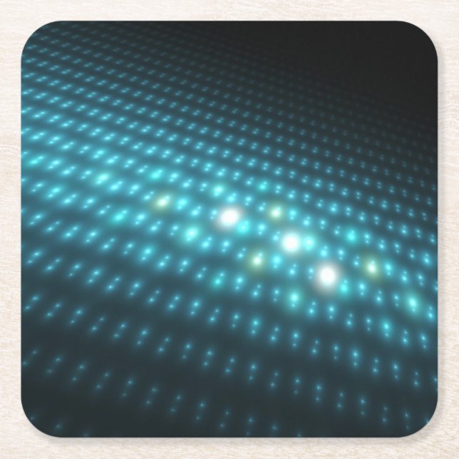 Dessous De Verre Carré Globes bleus 3D (Devant)