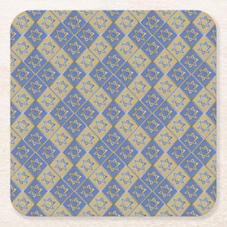 Dessous De Verre Carré Gold Blue Star de David Art Panels