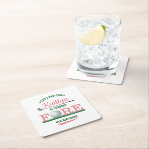Dessous De Verre Carré Golf PAR-TEE 4e anniversaire