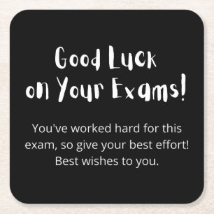 Dessous De Verre Carré Good Luck on Your Exams !