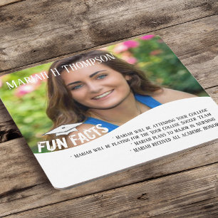 Dessous De Verre Carré Graduation Modern Minimalist Mortarboard Fun Fact