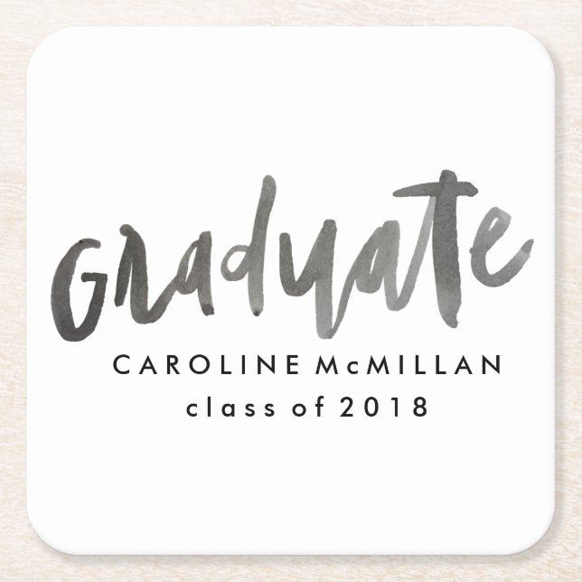 Dessous De Verre Carré Graduation personnalisée (Devant)