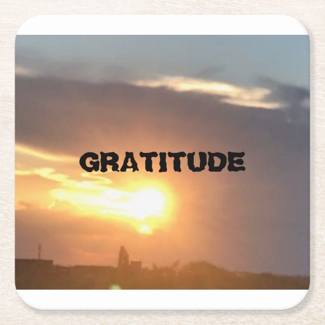 Dessous De Verre Carré Gratitude (Devant)