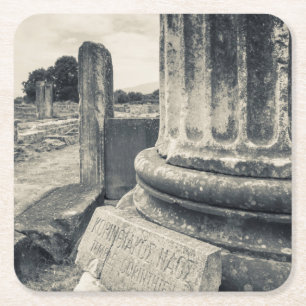 Dessous De Verre Carré Grèce, ruines d'une ville antique