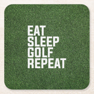 Dessous De Verre Carré Green Grass pour la partie de golfeur manger somme