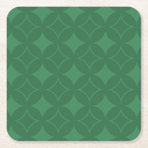 Dessous De Verre Carré Green Shippo motif