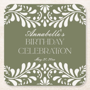 Dessous De Verre Carré Green Talavera Carrelage Espagne Fête d'anniversai