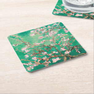 Dessous De Verre Carré Green Van Gogh Almond Blossoms