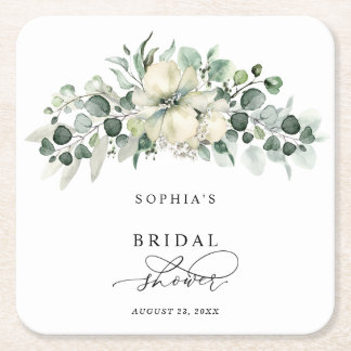Dessous De Verre Carré Greenery Eucalyptus Bridal Shower