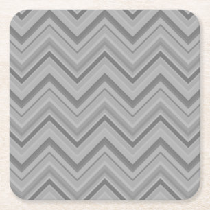 Dessous De Verre Carré Grey stripes zigzag