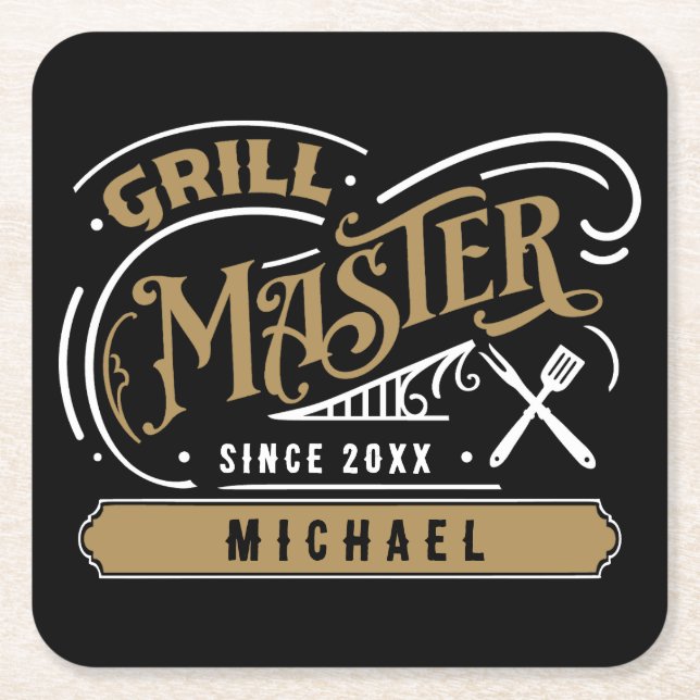Dessous De Verre Carré Grill Master personnalisé (Devant)