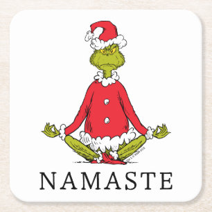 Dessous De Verre Carré Grinch Namaste Père Noël