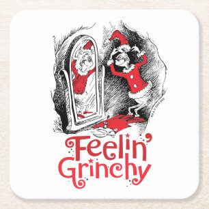 Dessous De Verre Carré Grinch Sentiment Grincheux