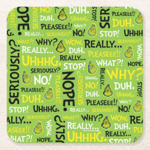Dessous De Verre Carré Grincheux Snarky Phrase modèle Grinch Snarky