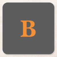 Gris orange moderne monogrammed professionnel