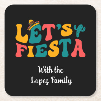 Dessous De Verre Carré Groovy Rétro Faisons la Fête