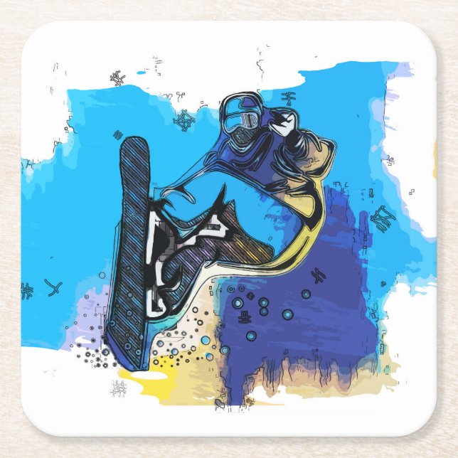 Dessous De Verre Carré Gros Coups ! - Snowboard Fool (Devant)