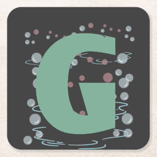 Dessous De Verre Carré grünes G coole Buchstaben 