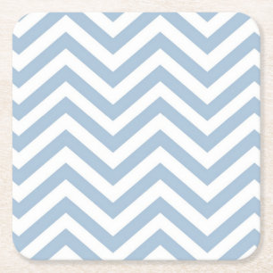 Dessous De Verre Carré Grunge bleu-clair Chevron texturisé