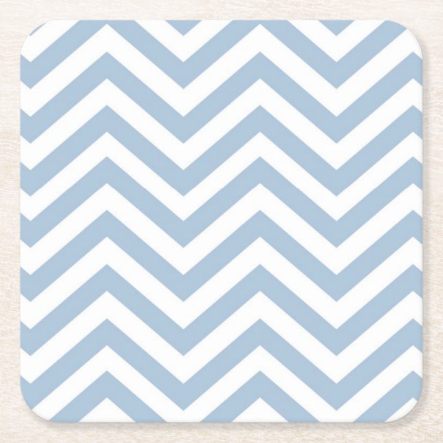 Dessous De Verre Carré Grunge bleu-clair Chevron texturisé (Devant)