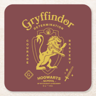 Dessous De Verre Carré GRYFFINDOR™ Détermination Courage Bravoure Armoiri