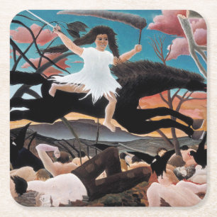 Dessous De Verre Carré Guerre, Henri Rousseau, 1894