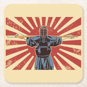 Dessous De Verre Carré Guerrier de Ninja