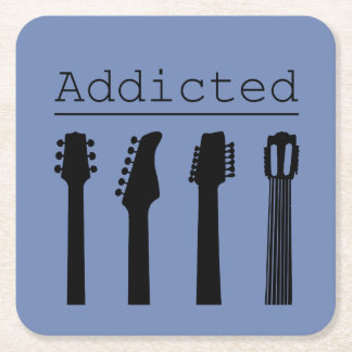 Dessous De Verre Carré Guitare accro