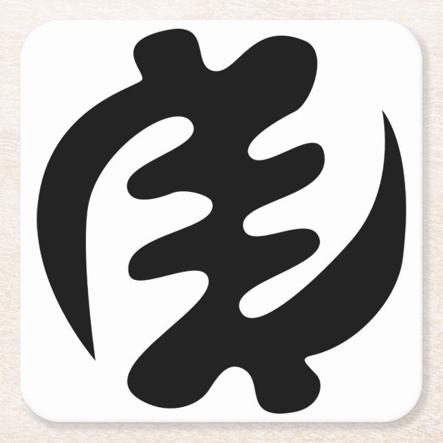 Dessous De Verre Carré Gye Nyame | God is Supreme Adinkra (Devant)