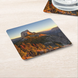 Dessous De Verre Carré Half Dome at Sunset Detail - Yosemite