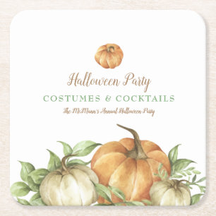 Dessous De Verre Carré Halloween Citrouille automne