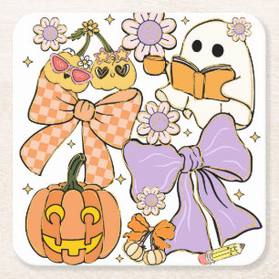 Dessous De Verre Carré Halloween enseignant éffrayant