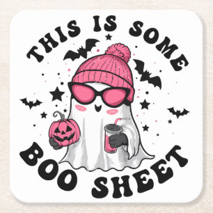 Dessous De Verre Carré Halloween humoristique "C'est un livre"