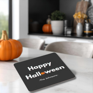 Dessous De Verre Carré Halloween minimaliste moderne - Personnalisé