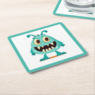 Dessous De Verre Carré Halloween/Monster/dessin animé