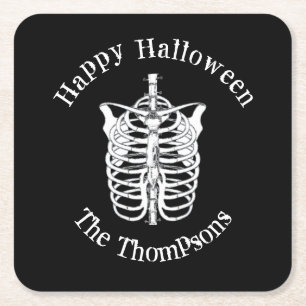 Dessous De Verre Carré Halloween squelette Déplaisant Éffrayant