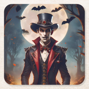 Dessous De Verre Carré Halloween Steampunk Gothique Zombie Vampire