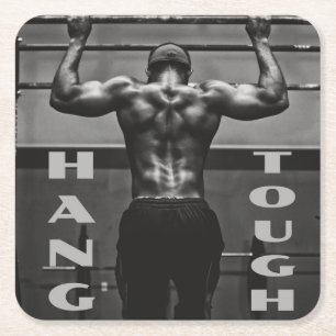 Dessous De Verre Carré Hang Tough Muscle Man Entraînement Gym