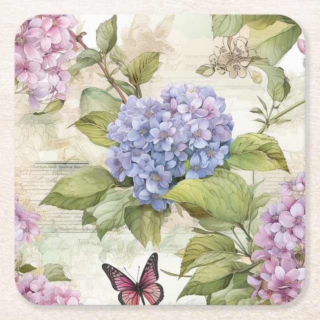Dessous De Verre Carré Harmonie Heaveny Hydrangea (Devant)
