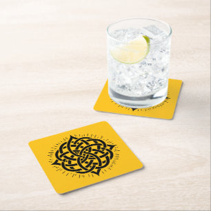 Dessous De Verre Carré Harmonie infinie : Mandala Sacrée Symbole Celtique