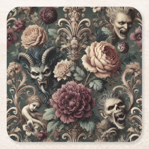 Dessous De Verre Carré Harmoniques hantées – Victorien gothique 
